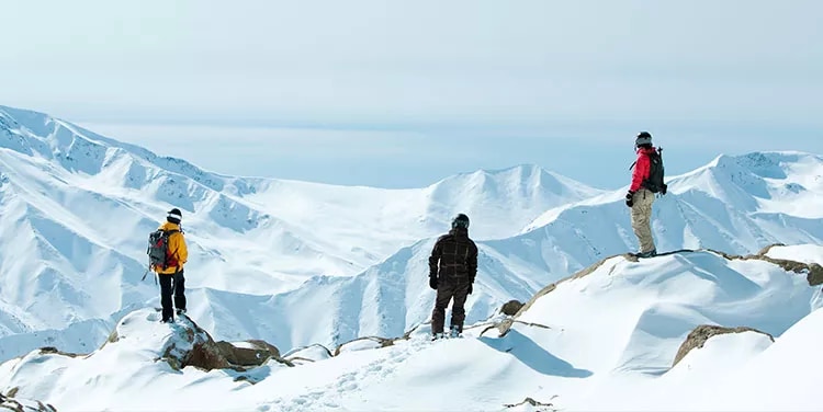 Virtual office at River Point, Chicago, business partners enjoy winter knowing they can work from anywhere globally.